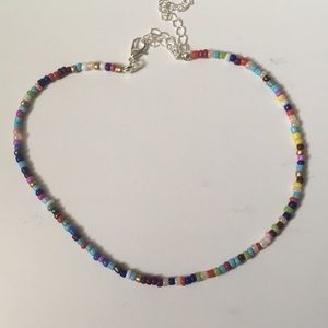 Rainbow Beaded Necklace Chocker
